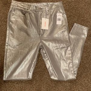 Good American Good Waist Silver Jeans